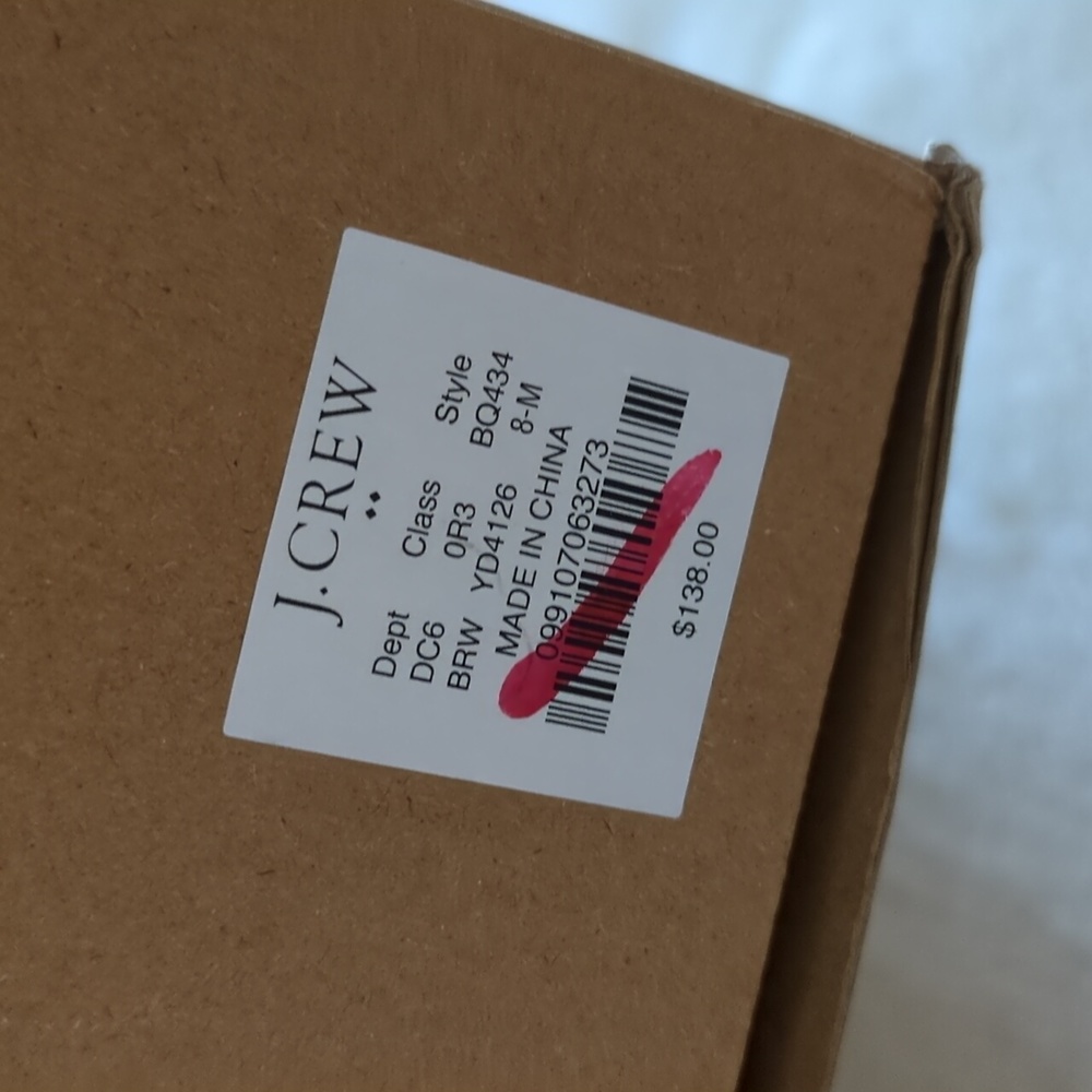 J. Crew Printed Plaid Clog Bow Heels Sandals Slide Sz 8 New Box Red White Purple - Picture 5 of 13